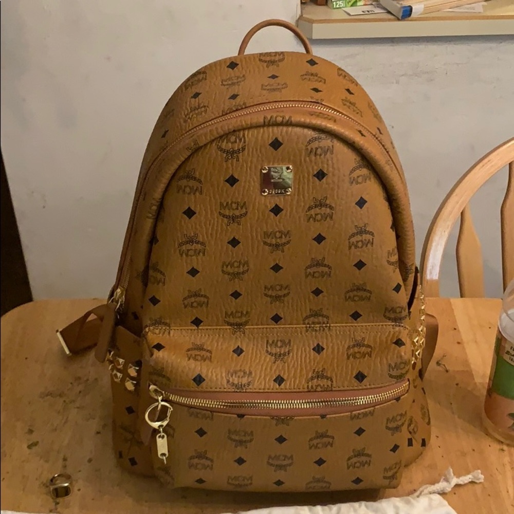 9/10 MCM cognac colorway backpack size Large